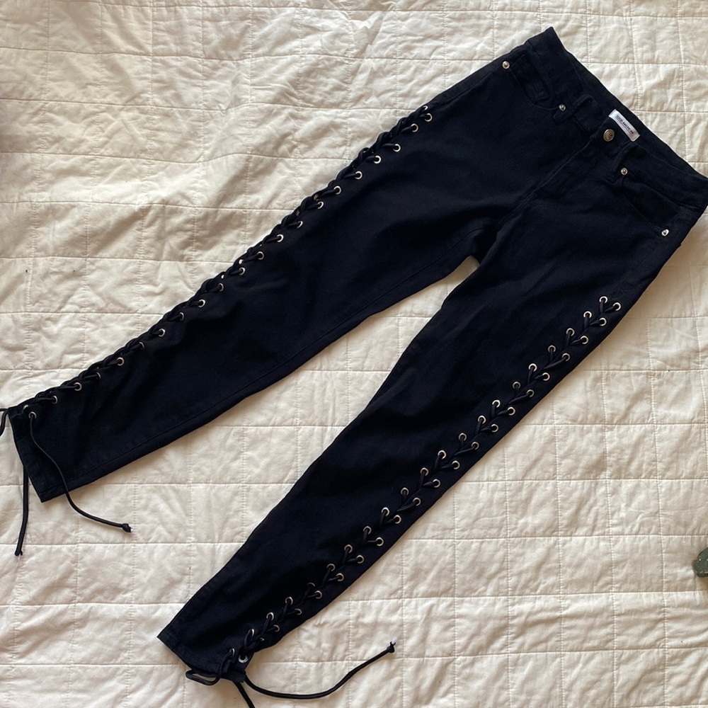 Good American black skinny jeans